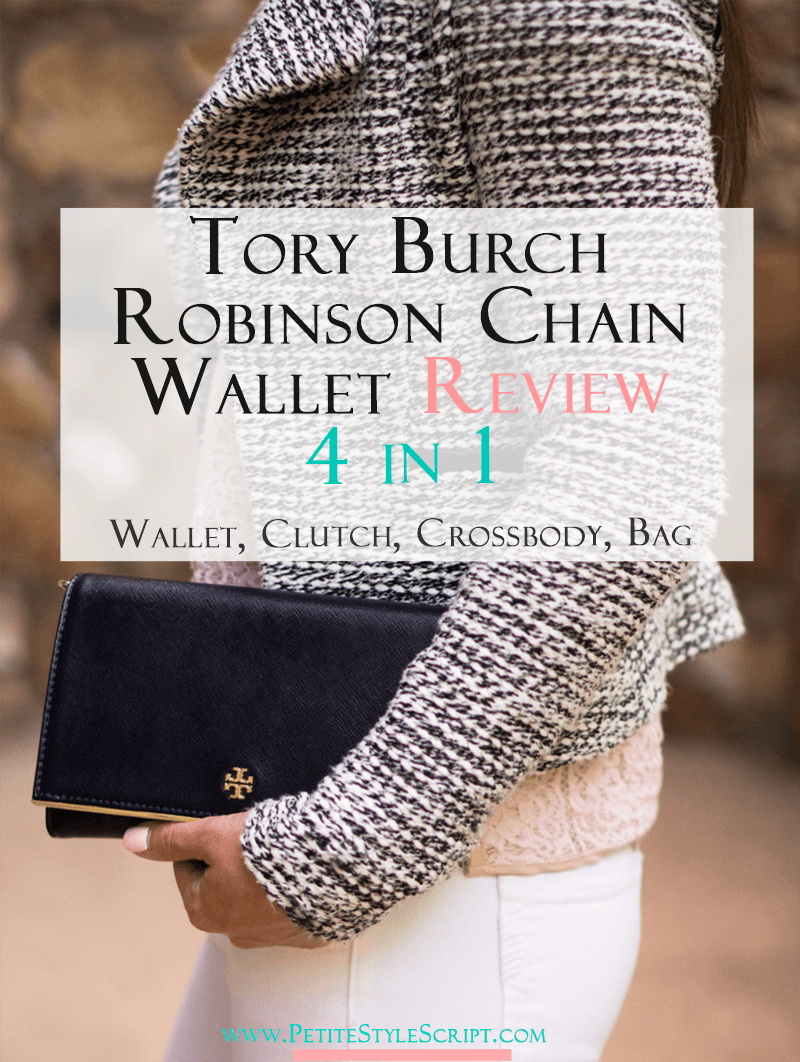 Tory Burch Robinson Chain Wallet, Ivory