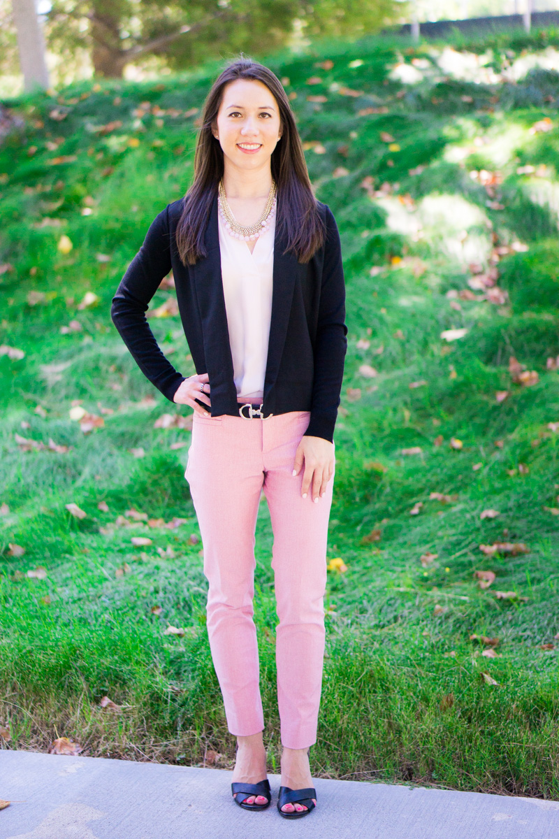 Spring Office Style // Sloan ankle pants two ways - Extra Petite