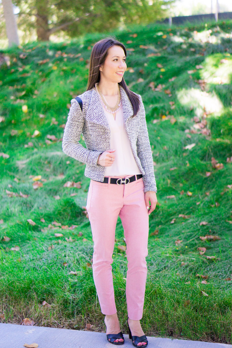 Transitioning Blush Pants to Fall - Nicole to the Nines
