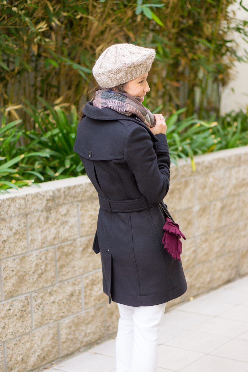 Winter Look: Blanket Scarf & Long Wool Coat