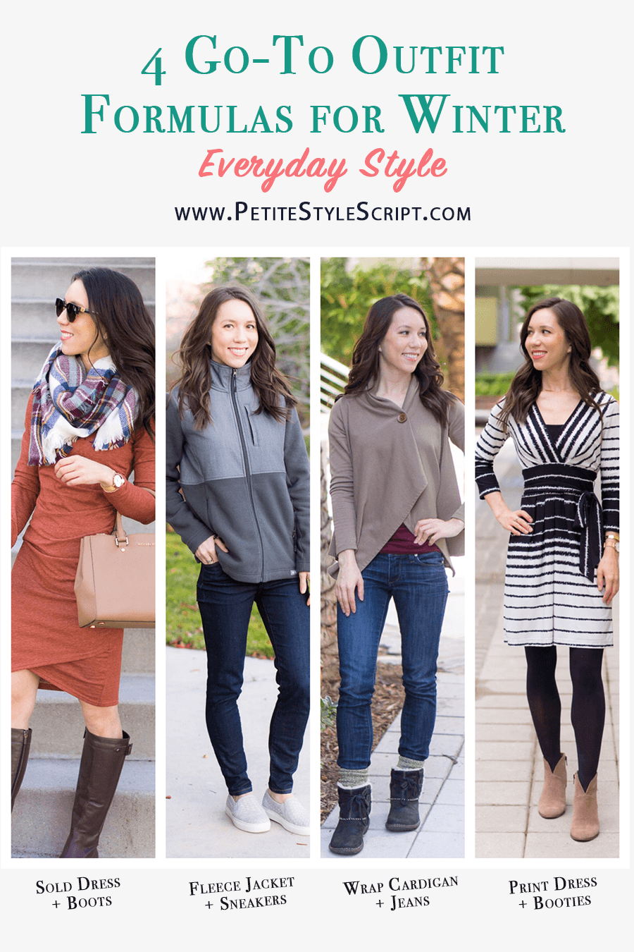 3 Casual Winter Outfits From the Winter Starter Kit Wardrobe Guide