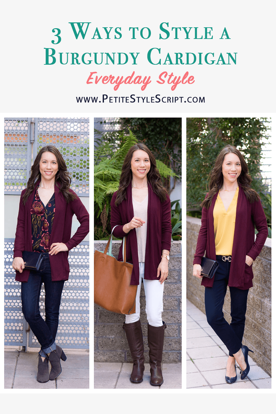 Burgundy Ankle Boots with Black Leggings Outfits (4 ideas & outfits)