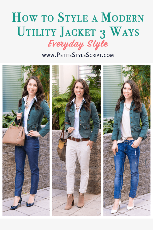 How to Style a Modern Utility Jacket 3 Ways // Work, Casual, Date Night