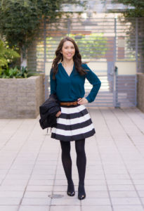 How to Style a Striped Skirt 4 Ways // Work, Weekend, Date, Casual